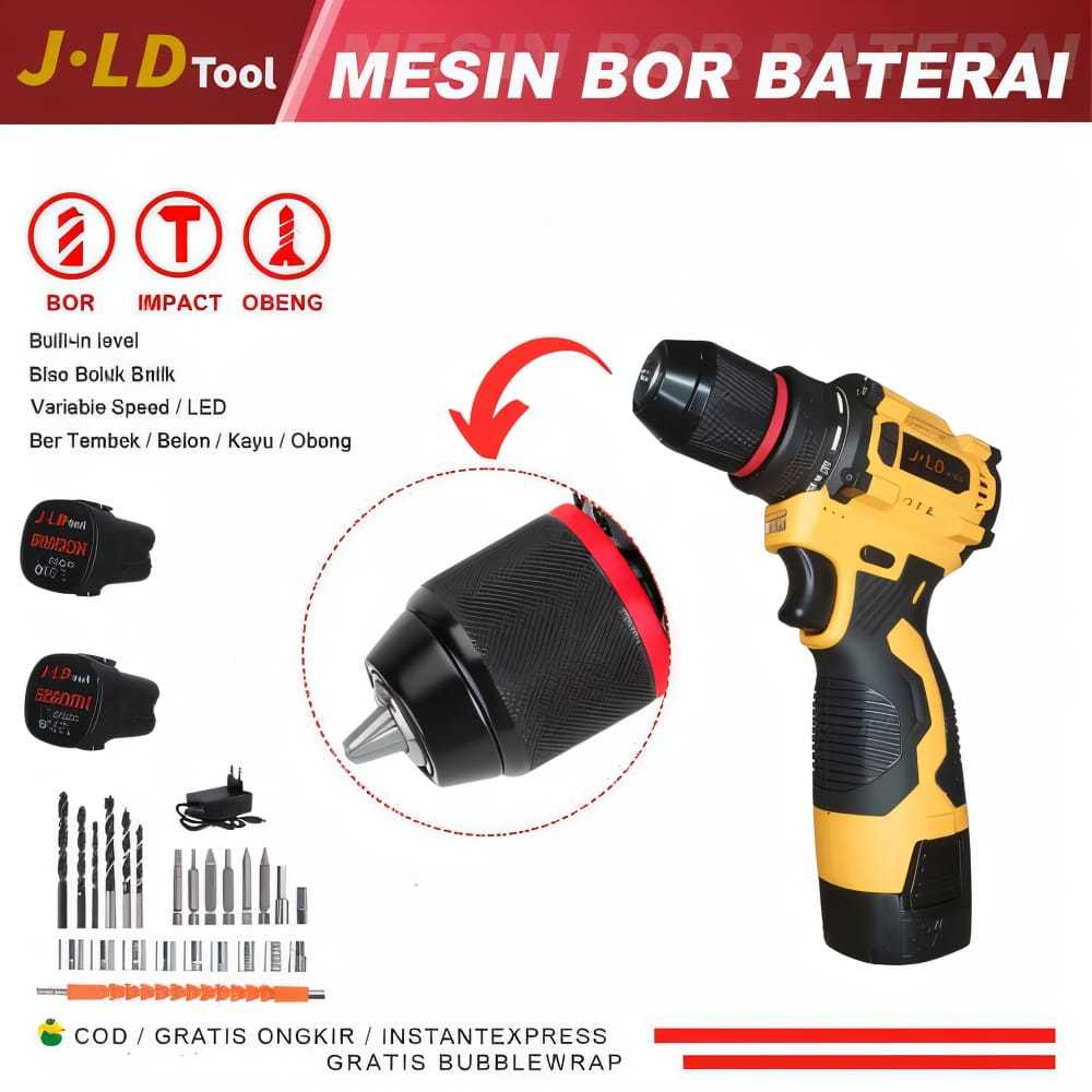 CORDLESS 16.8 JLD KUNING MESIN BOR CORDLESS 16.8V