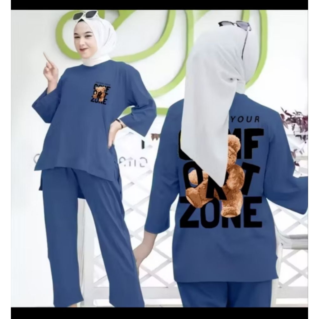 setelan basic oversize Korean top kaos jumbo LD 120 tunik babyteri