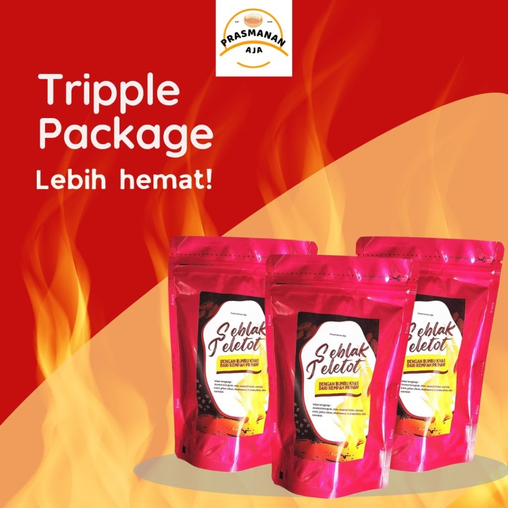 

(Isi 3 pack) Seblak Instant Komplit Kuah Medok Khas Bandung