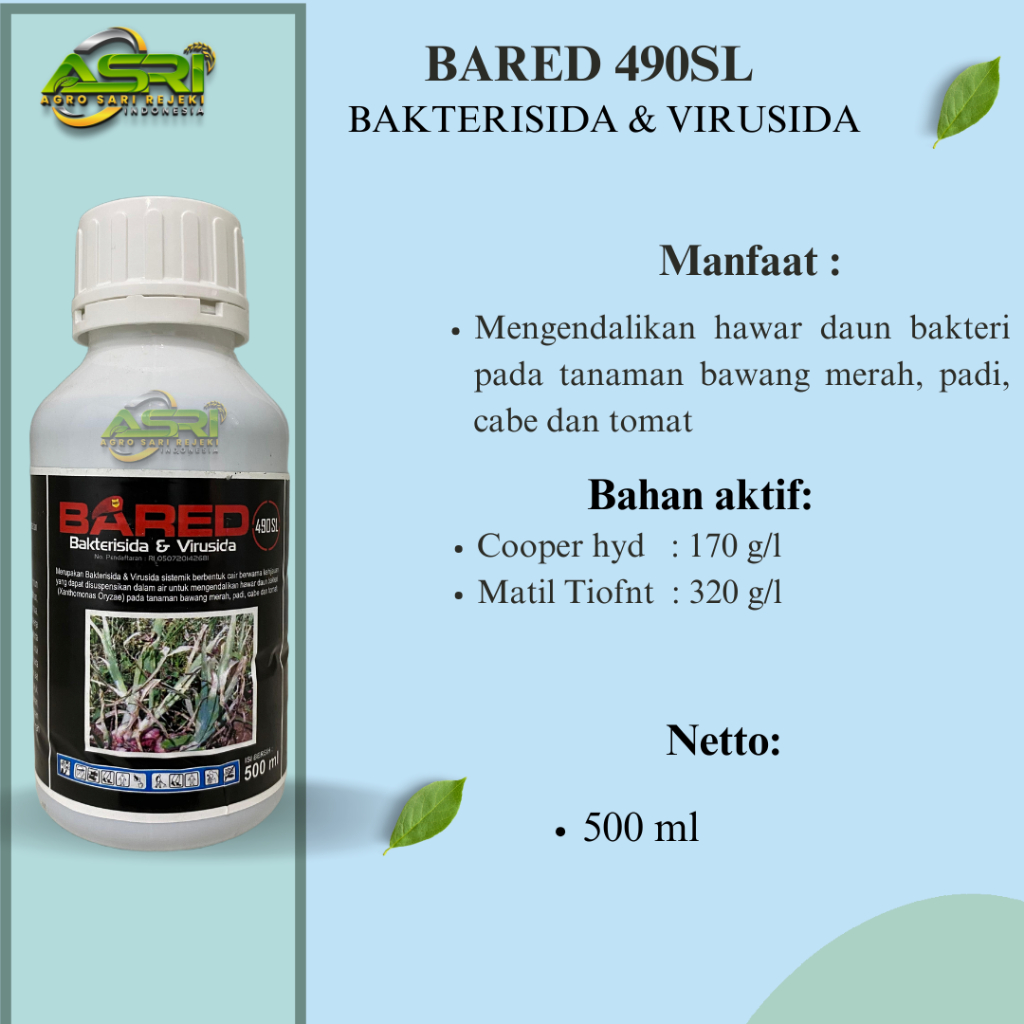 Bared Bakterisida Jamur Bawang Merah 500ml  Pembasmi Jamur Padi