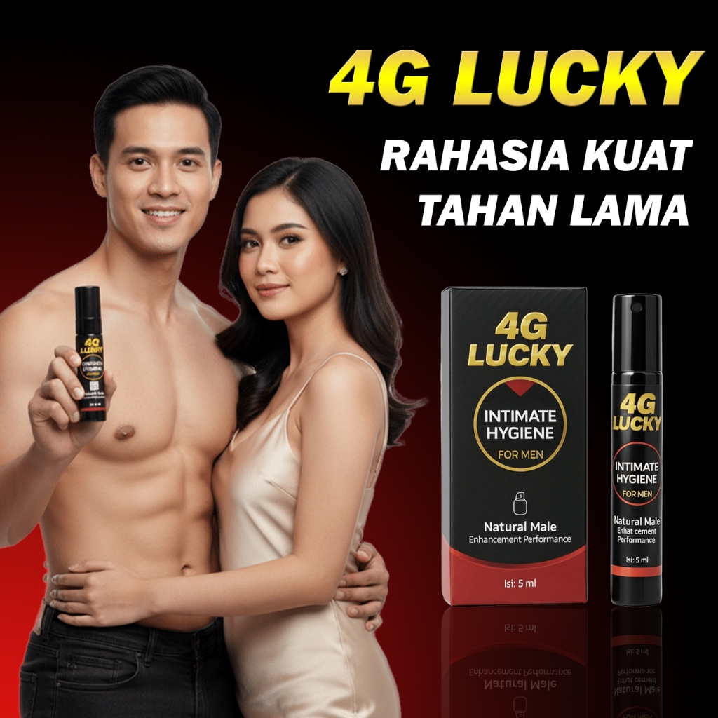 4G LUCKY SPRAY FOR MEN 5 ML ORIGINAL  HERBAL OIL MASSAGE BUAT RAHASIA PRIA LEBIH KUAT DAN TAHAN LAMA