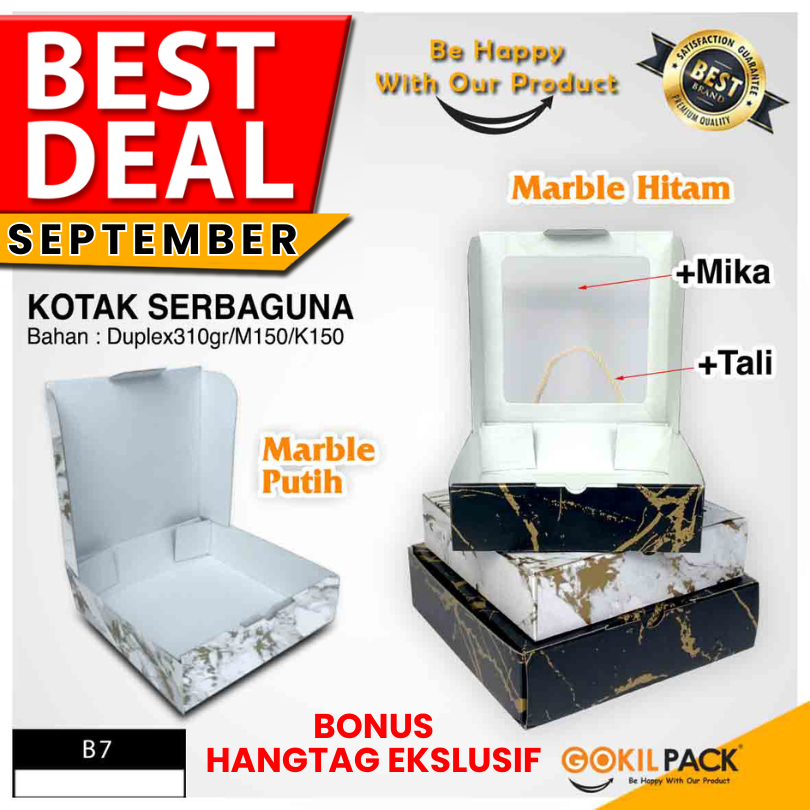 

Kotak Kado Baju - Kotak Mika Marble - Kotak Souvenir - 18x18x5 - B7