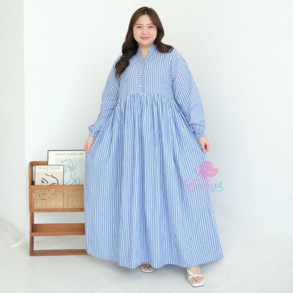 Gamis Jumbo Abaya Big Size Katun Flanel Saffa Premium LD 120 130 140 cm