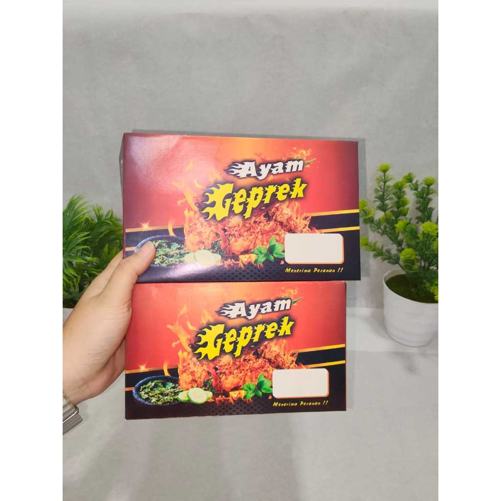 

Dus ayam geprek/chicken/ayam krispy ukuran medium / M (18,5x11x5cm) minimal order 25 pcs