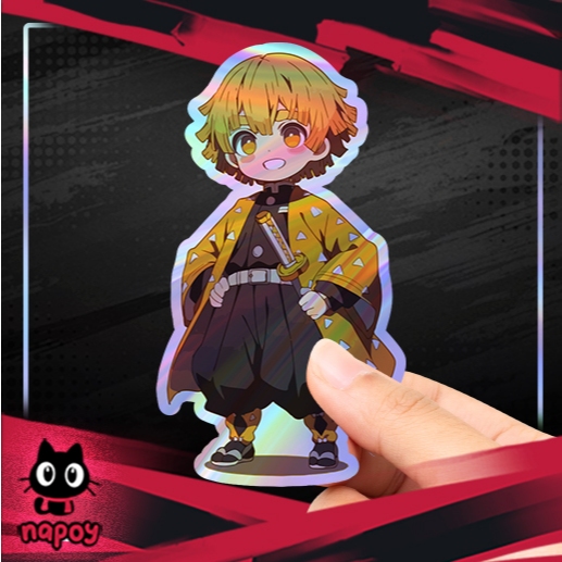 

Stiker Hologram Anime Demon Slayer Zenitsu Agatsuma Pose
