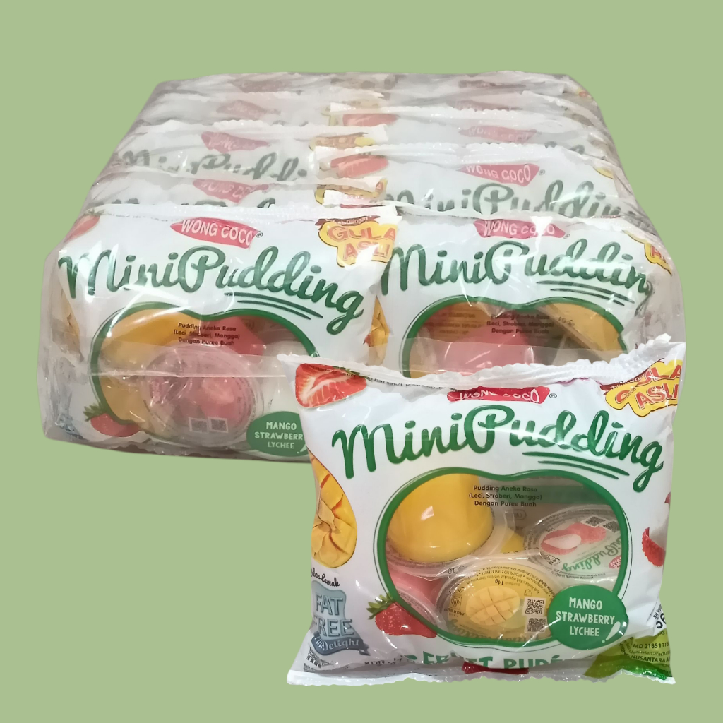 

WONG COCO Mini Puding 4 Cup 14gr Tanpa Nata De Coco [10 bungkus/pack]