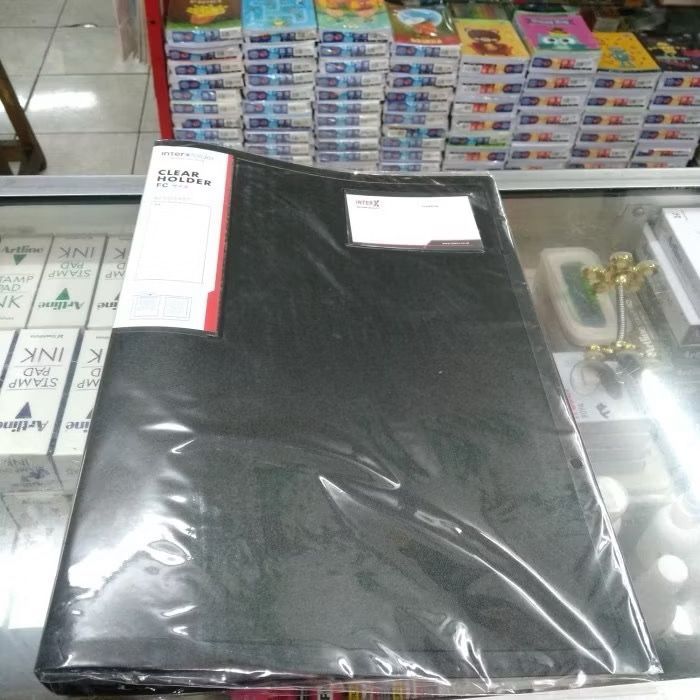 

InterX Folder Clear Holder / Document Keeper / Map Display Album 40 lembar Folio (F4) HITAM