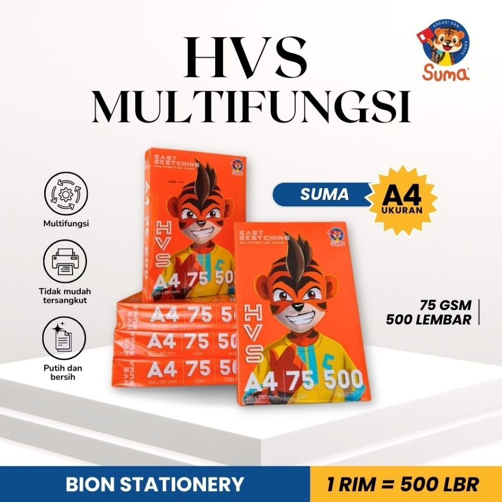 

Kertas HVS SUMA A4 75gsm 500 sheets 210x297mm