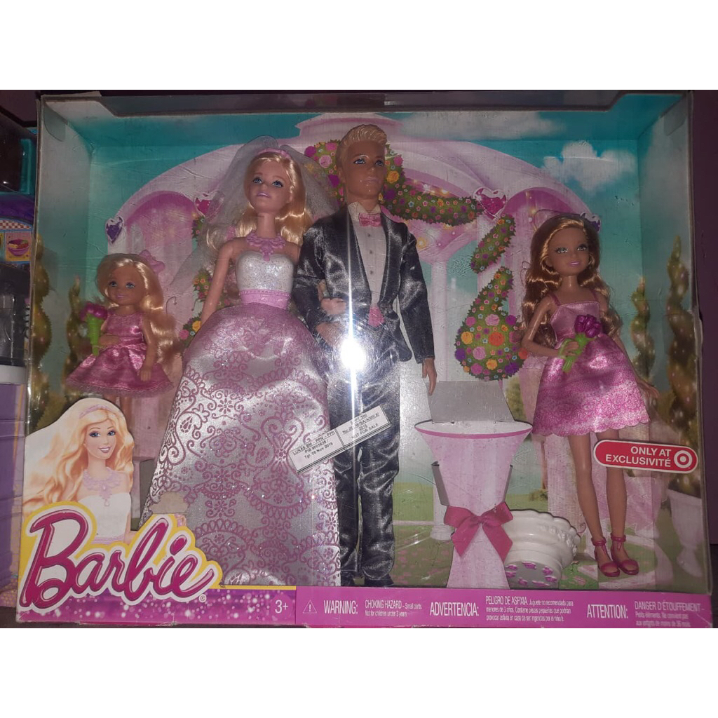 boneka Barbie weeding set