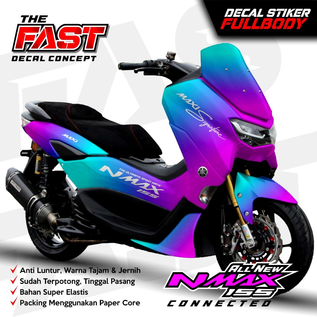 BISA COD Decal Sticker Yamaha Nmax 155 New Fullbody Bunglon Decal stiker nmax new / stiker nmax full