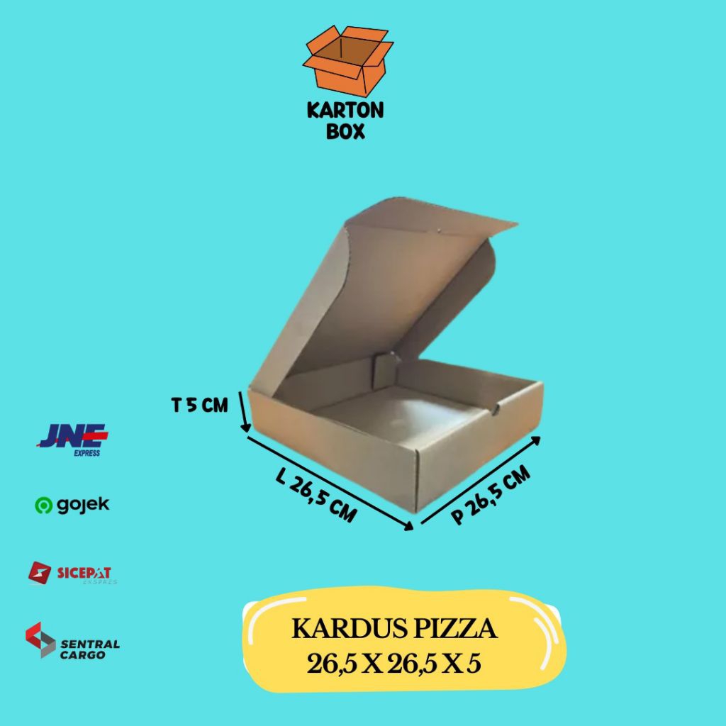 

Kardus Box 26,5 x 26,5 x 5 Kardus Kemasan Pizza Die Cut/Box Pizza/Kardus Pizza/Kotak Kardus/Kotak Karton