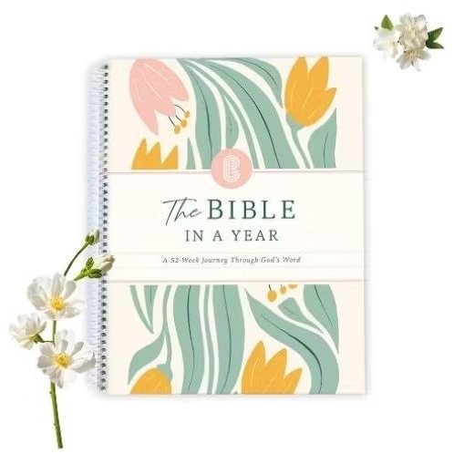 

The Bible In A Year:A 52-Week Study Through Gods Word - Spiral Bible Study Guide, Women's Bible Study Plan, Christian Bible Studying Guide Notebook,Yearlong Bible Scripture Reading Journal (A5-1PCS)