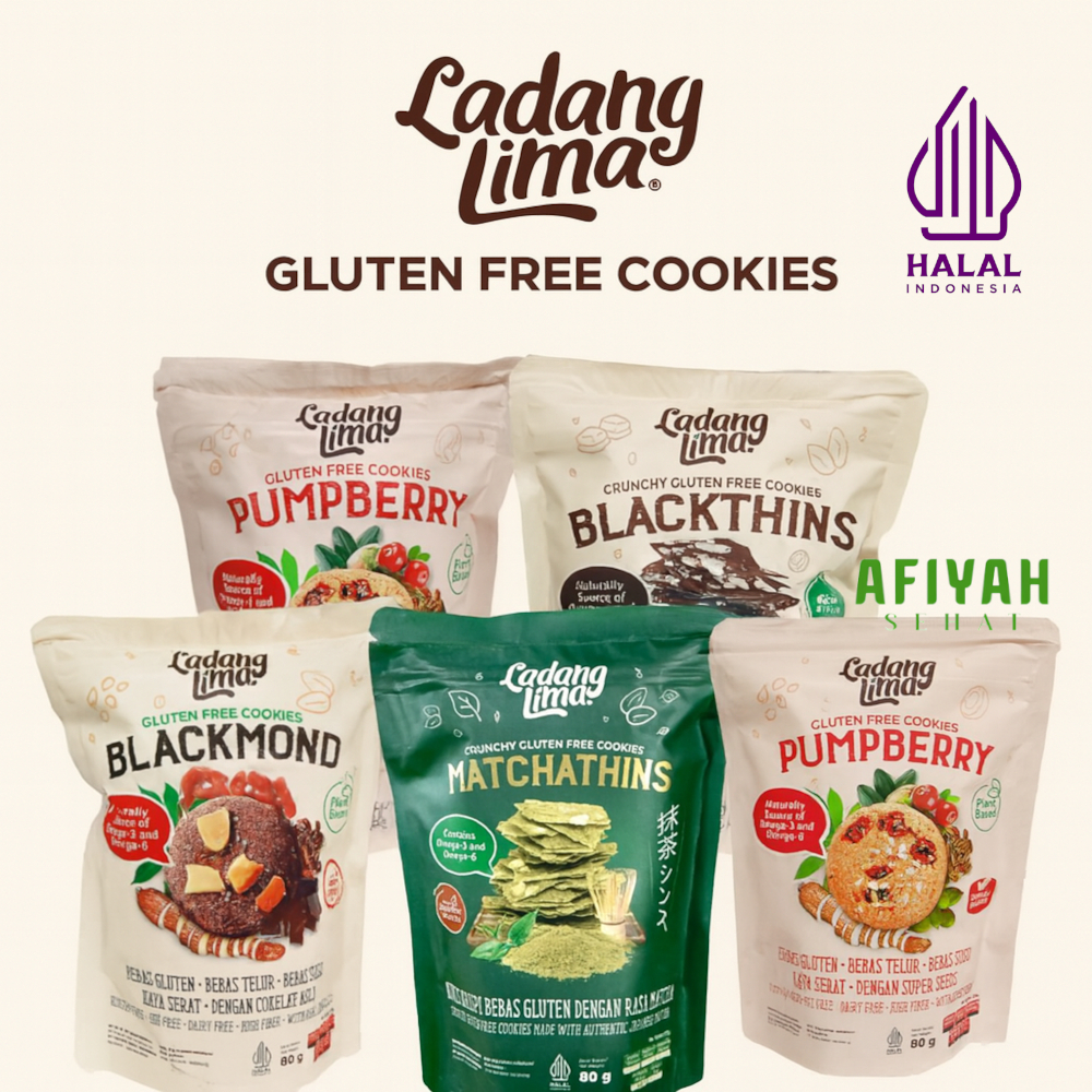 

LADANG LIMA Healthy Gluten Free Cookies - Blackmond, Blackthins, Matchathins Cemilan Rendah Kalori