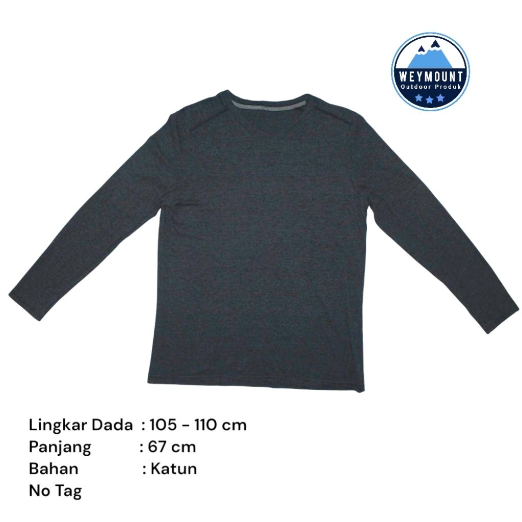 Kaos Lengan Panjang Abu Tua
