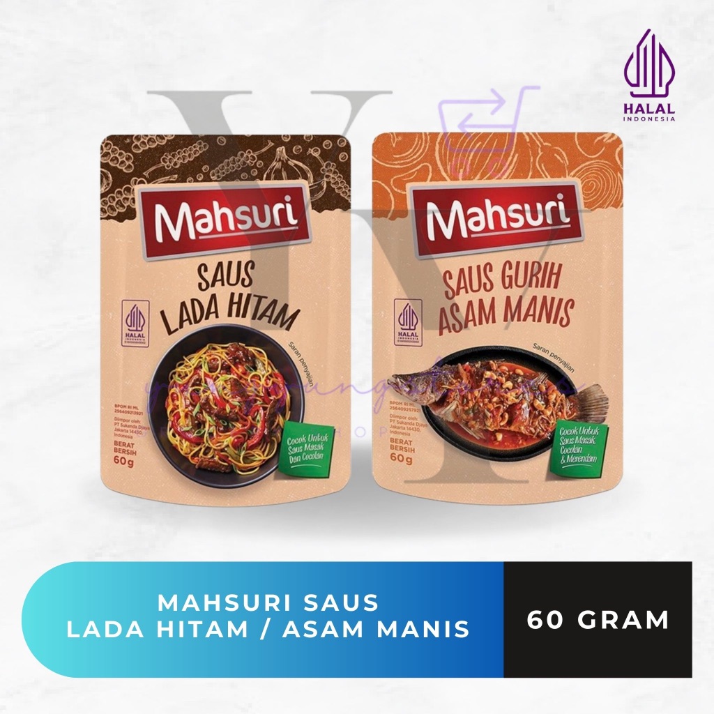 

[SACHET] Mahsuri Saus Lada Hitam / Gurih Asam Manis 60 gram