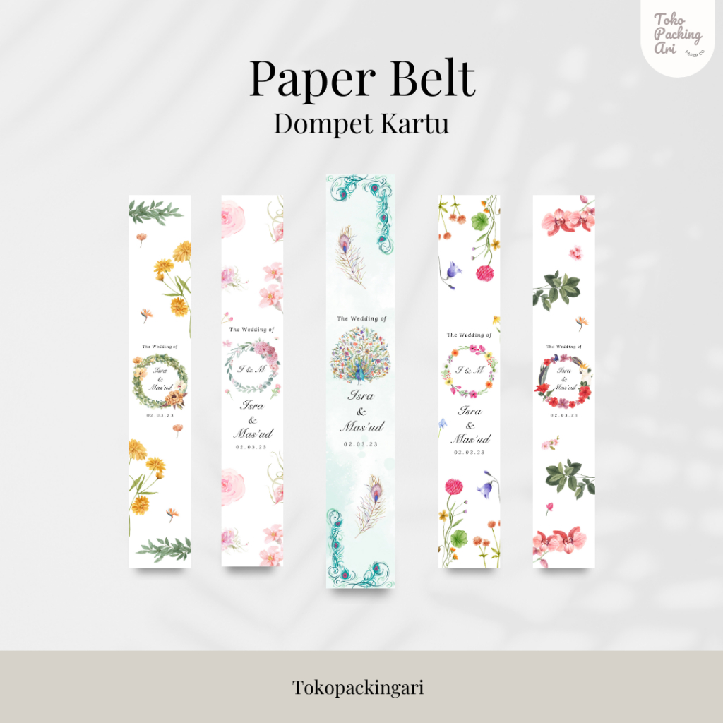 Paper Belt Card Holder | Paper Belt Souvenir Dompet Kartu | Sleeve Box | Paper Belt Souvenir Pernika
