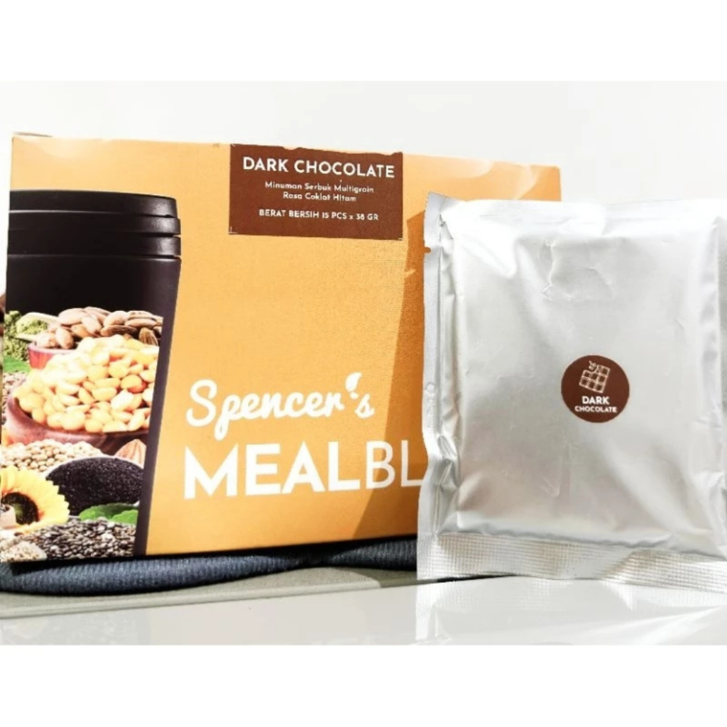 

[TRIAL SACHET] Spencer Meal Blend Sachet - Meal Replacement Bernutrisi dengan Pemanis Alami Stevia | rasa dark chocolate