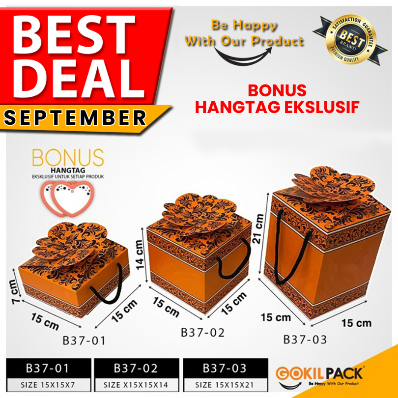 

Kotak Hadiah - Dus Toples - Clover Box - Gift Box Mewah - B37