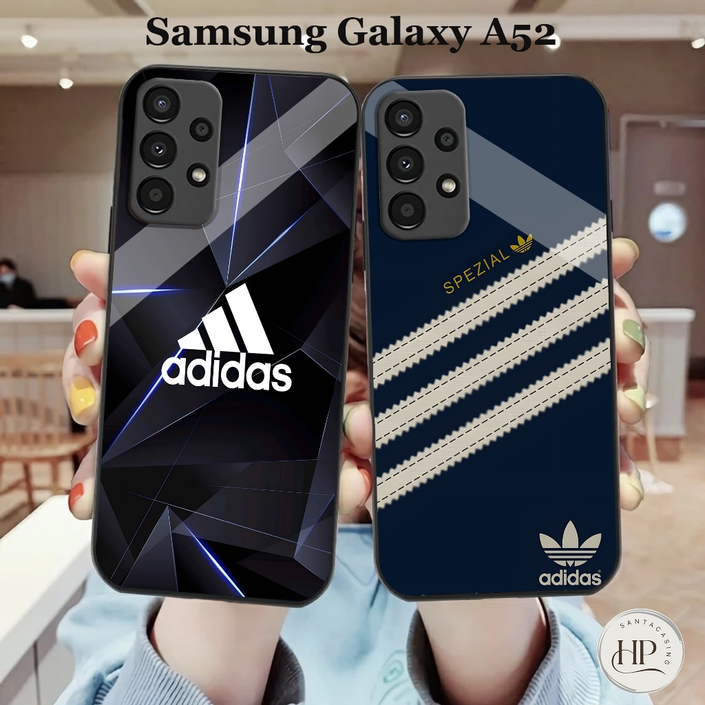 Softcase Samsung A52 4G/5G A52s Case Terbaru Case Kilau Motif ( ADIDAS ) Mika hp - silicon - Softcas