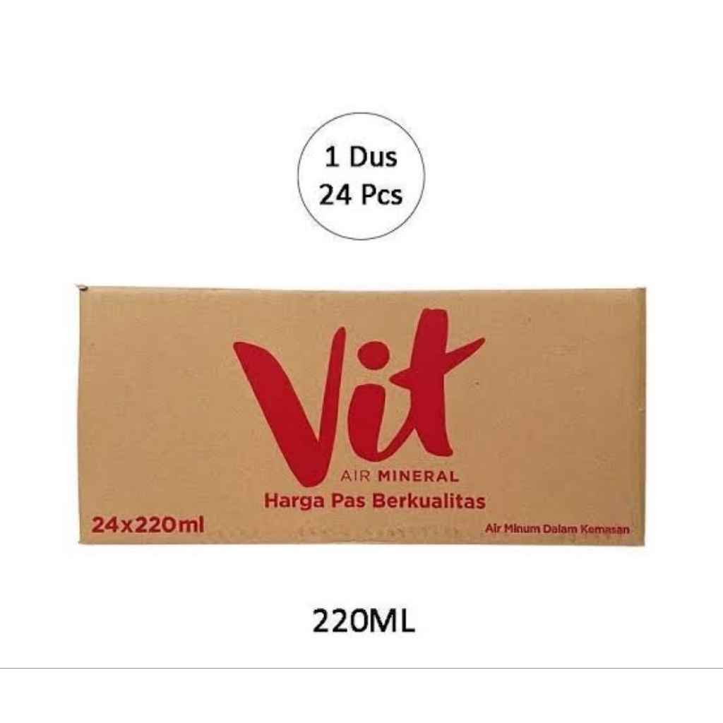 

Vit Botol Mini 220 ml air minum mini - 1 dus isi 24 botol