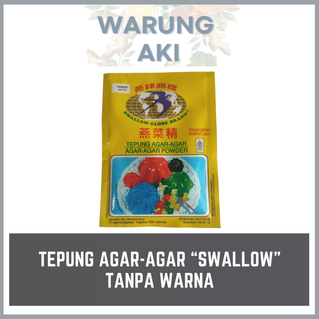 

Agar-agar Powder "Swallow" Tanpa Warna 7gr
