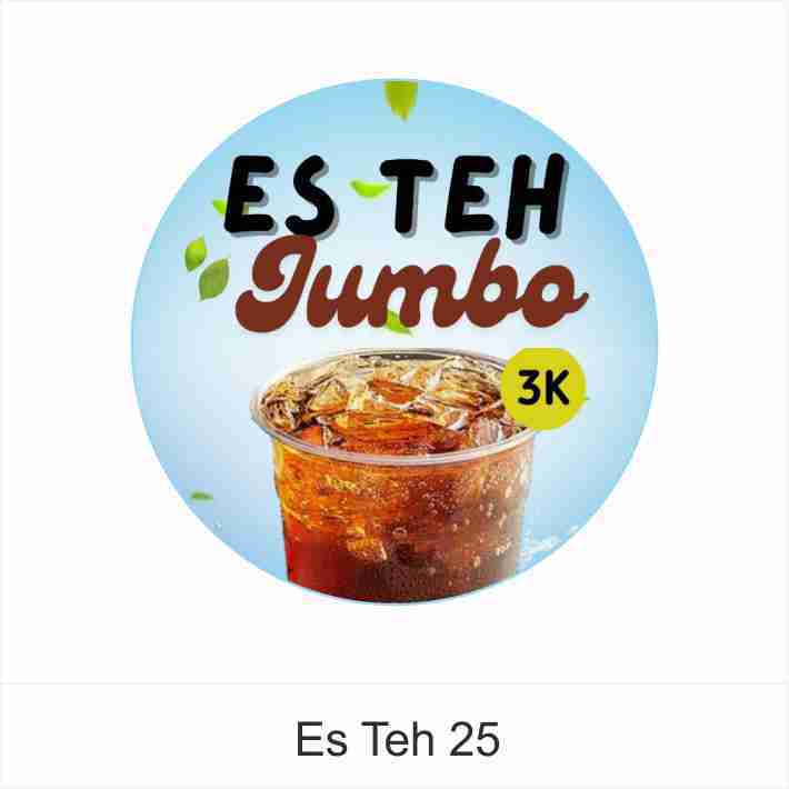 

[COD] 160pcs Stiker Es Teh Jumbo Stiker label Cup V.5