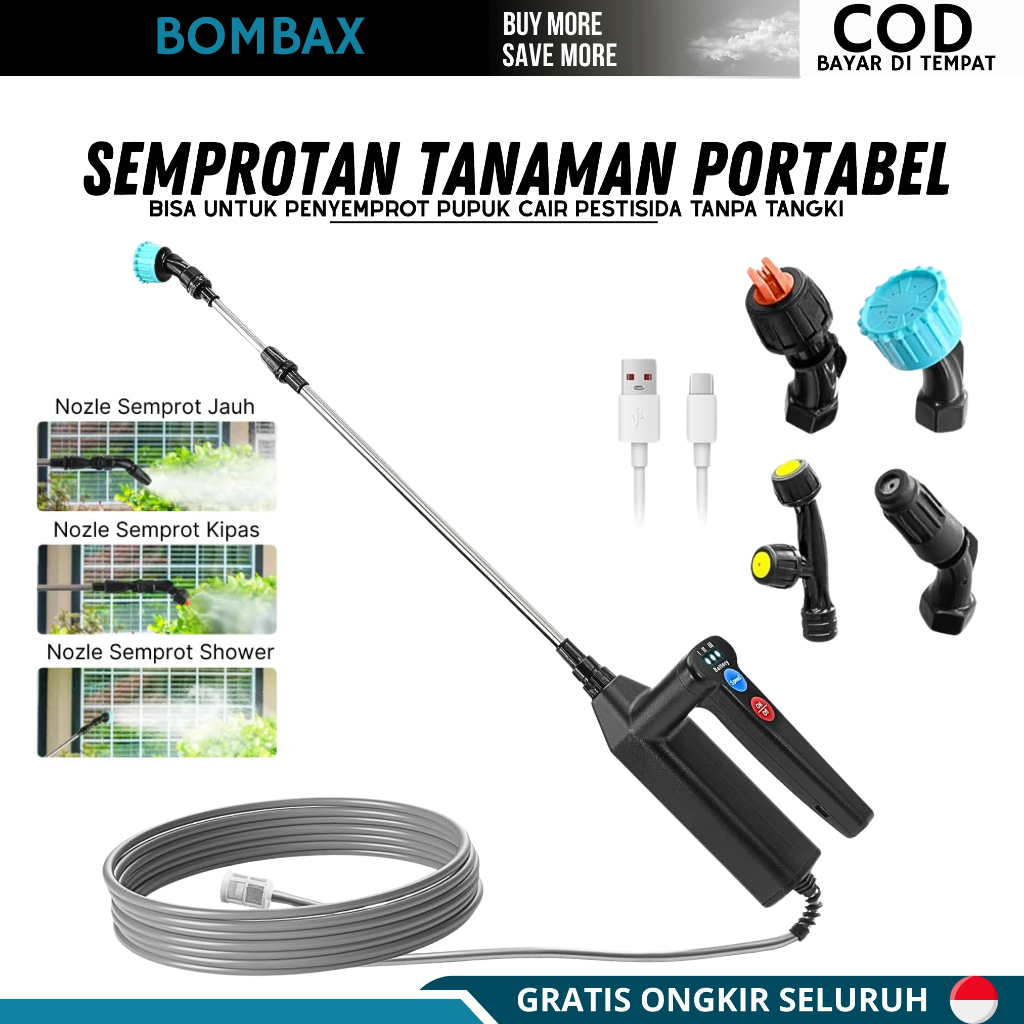 Semprot Tanaman Elektrik Portabel Mini 2000Mah penyemprot Pupuk Cair Pestisida Tanpa Tangki