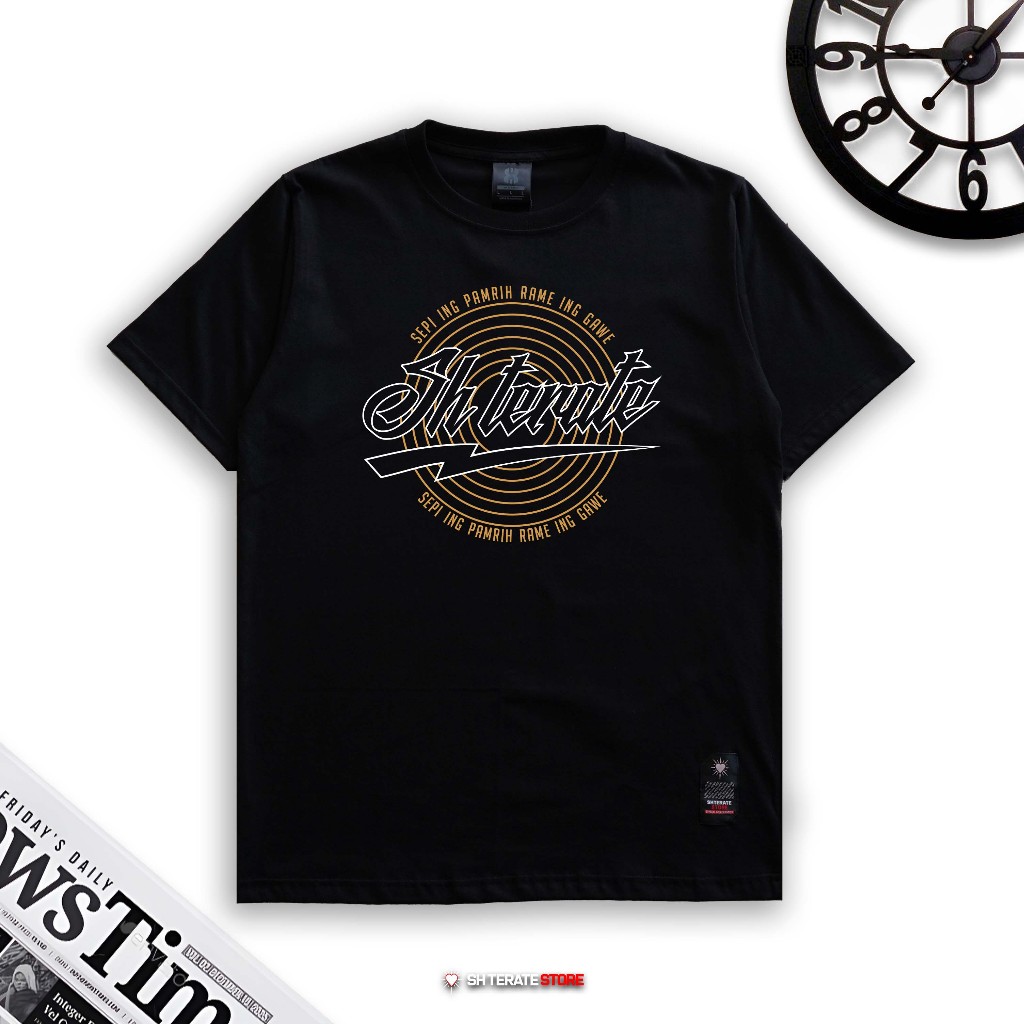KAOS PSHT 24S | T-SHIRT PSHT SPIRAL  - BLACK| KAOS PSHT SIMPLE