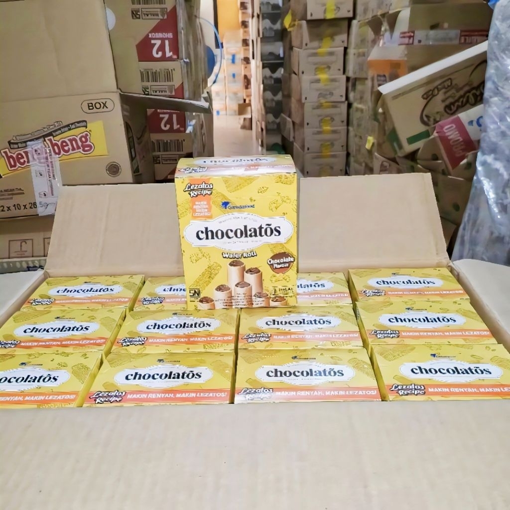 

Wafer Chocolatos Mini Rolls 500an isi 12 Box Per Dus