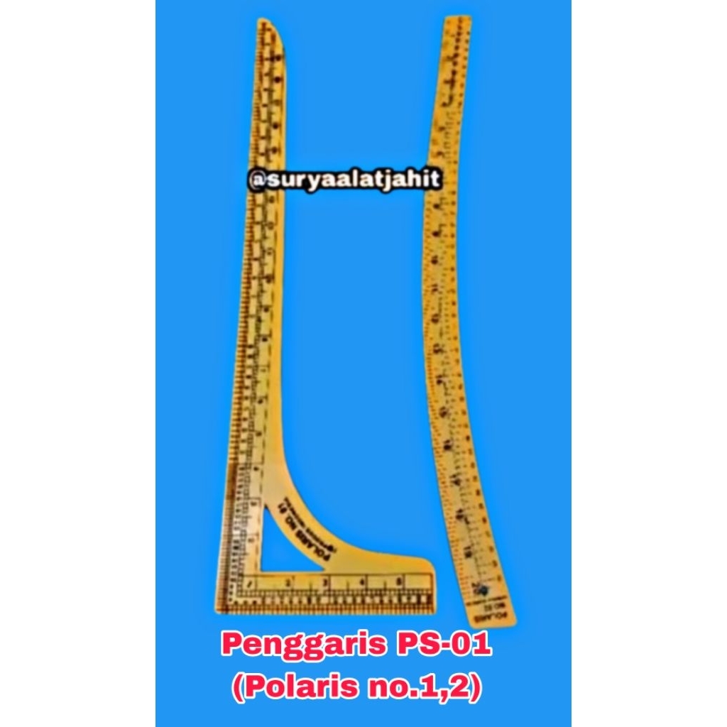 

Penggaris Pola PS-01 (Polaris 1&2) 1set@2mcm =rp.9.050/1set