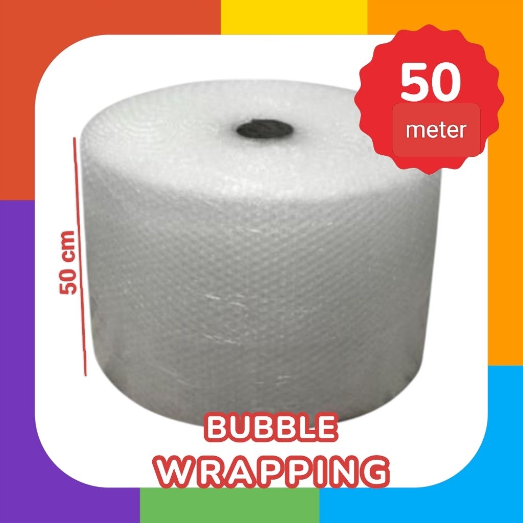 

BUBBLE WRAPPING UKURAN KECIL Lebar 50 cm Panjang 50 meter