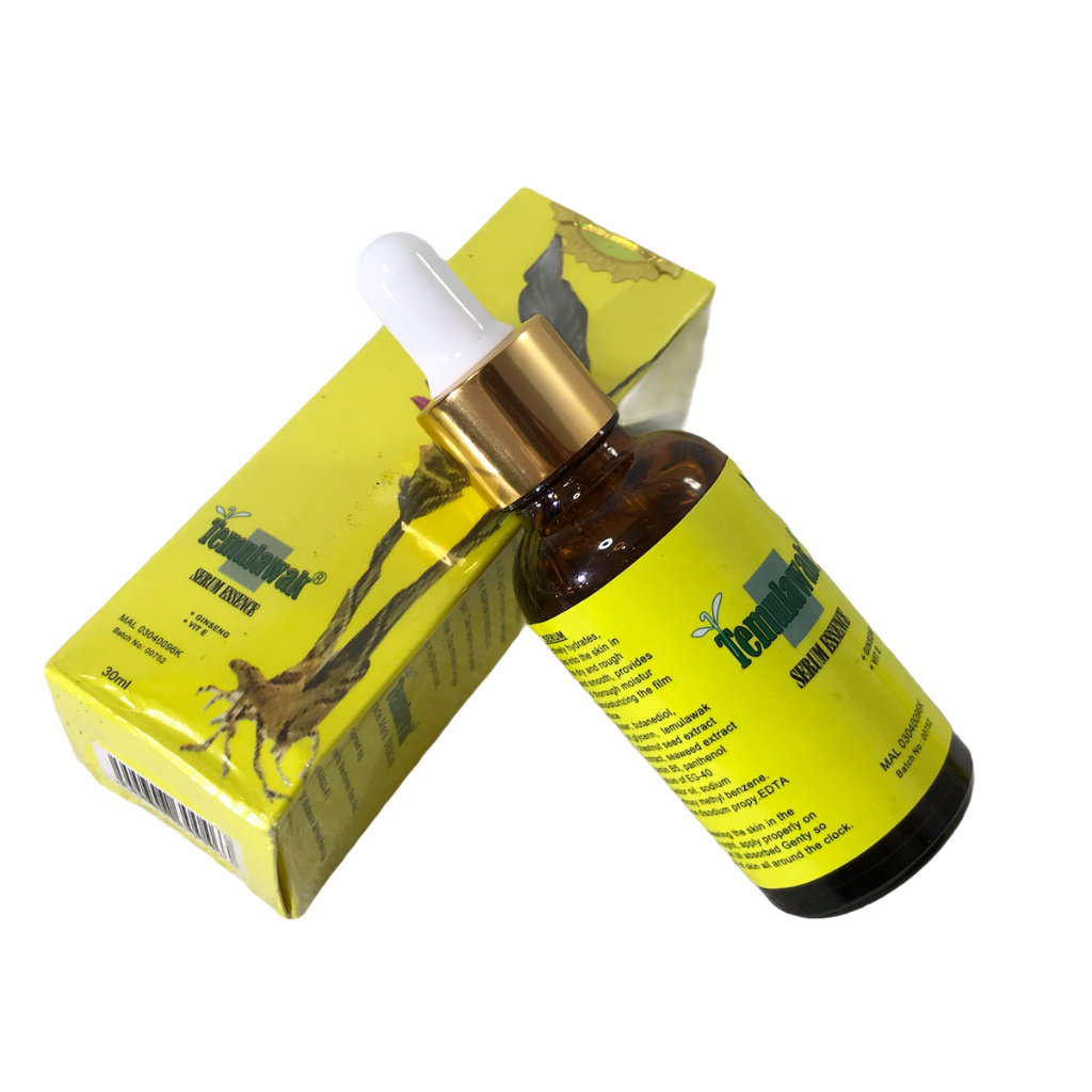 Temulawak Serum Original 30ml Gold Hologram Emas Essence Wajah Malaysia Dengan Ginseng + Vitamin E M