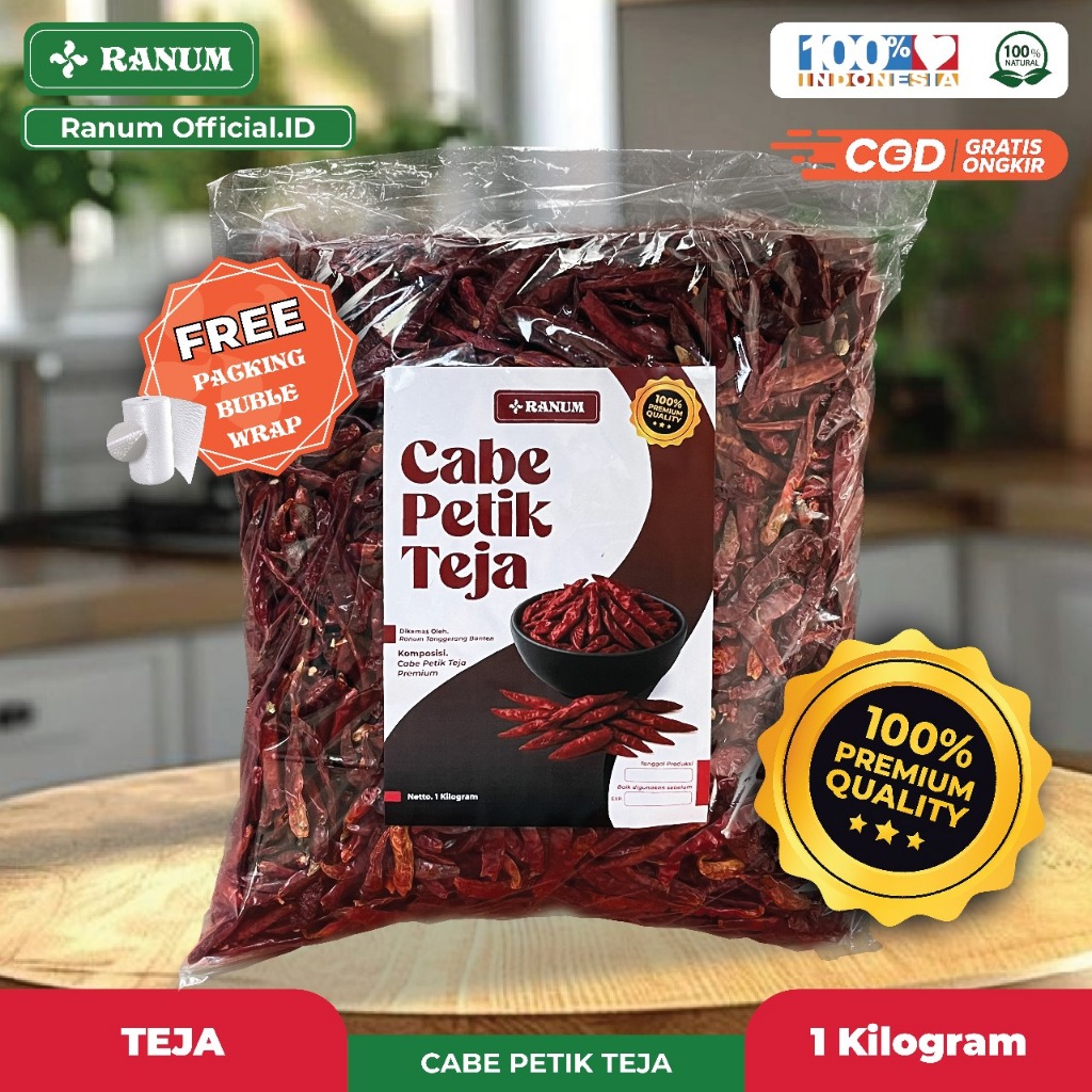 

Cabe Teja Kering Pedas 100% Cabe Asli | Bumbu Masakan, Sambal, Balado, Rica-Rica