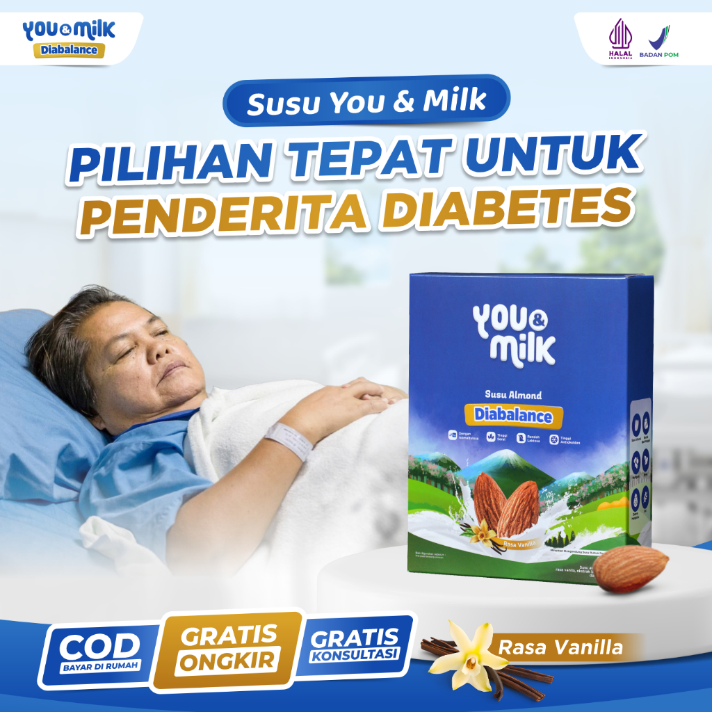 

Susu Sehat You and Milk Diabalance Susu Almond Oat Multigrain Bantu Cegah Diabetes & Kontrol Gula Darah Cocok untuk Penderita Diabates