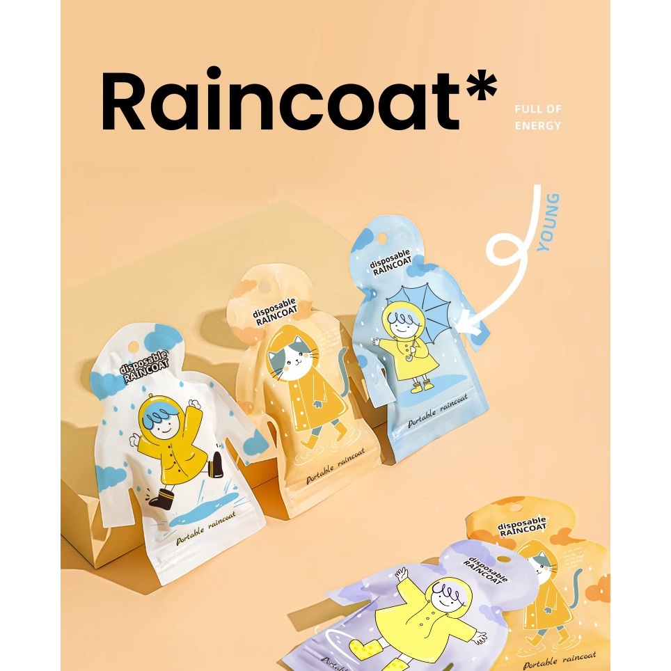 Jas Hujan Anak Plastik Poncho Ponco Mini Travel Pack Lipat Portable Disposable Raincoat Anak2 Gantung Remaja Ringan Gantung Gantungan Laynard Kunci Karet Tas Disposable Waterproof Event Lucu Unik Imut Jas hujan Darurat Waterproof Kids Kid Sekolah SD