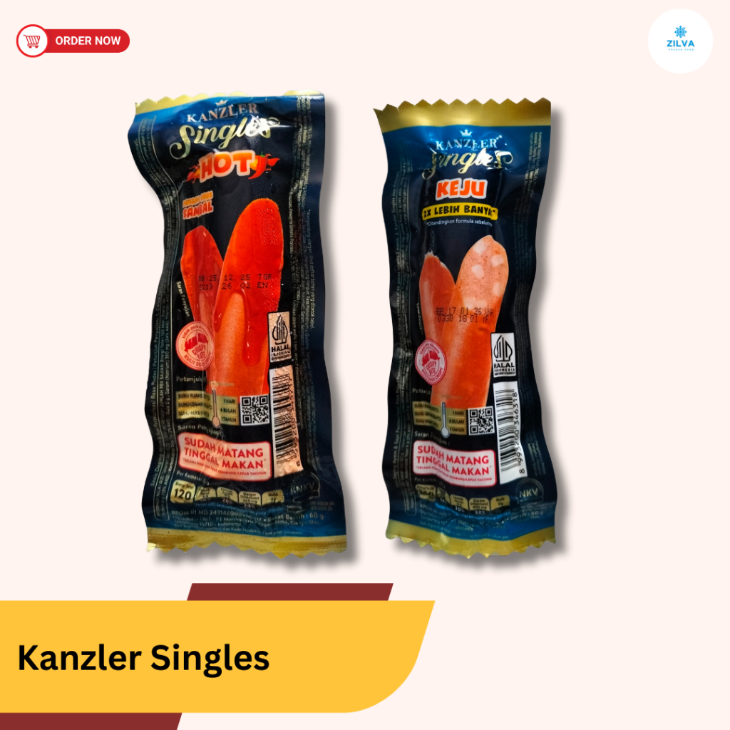 

Kanzler Singles Hot/Keju | Sosis Kanzler Singles