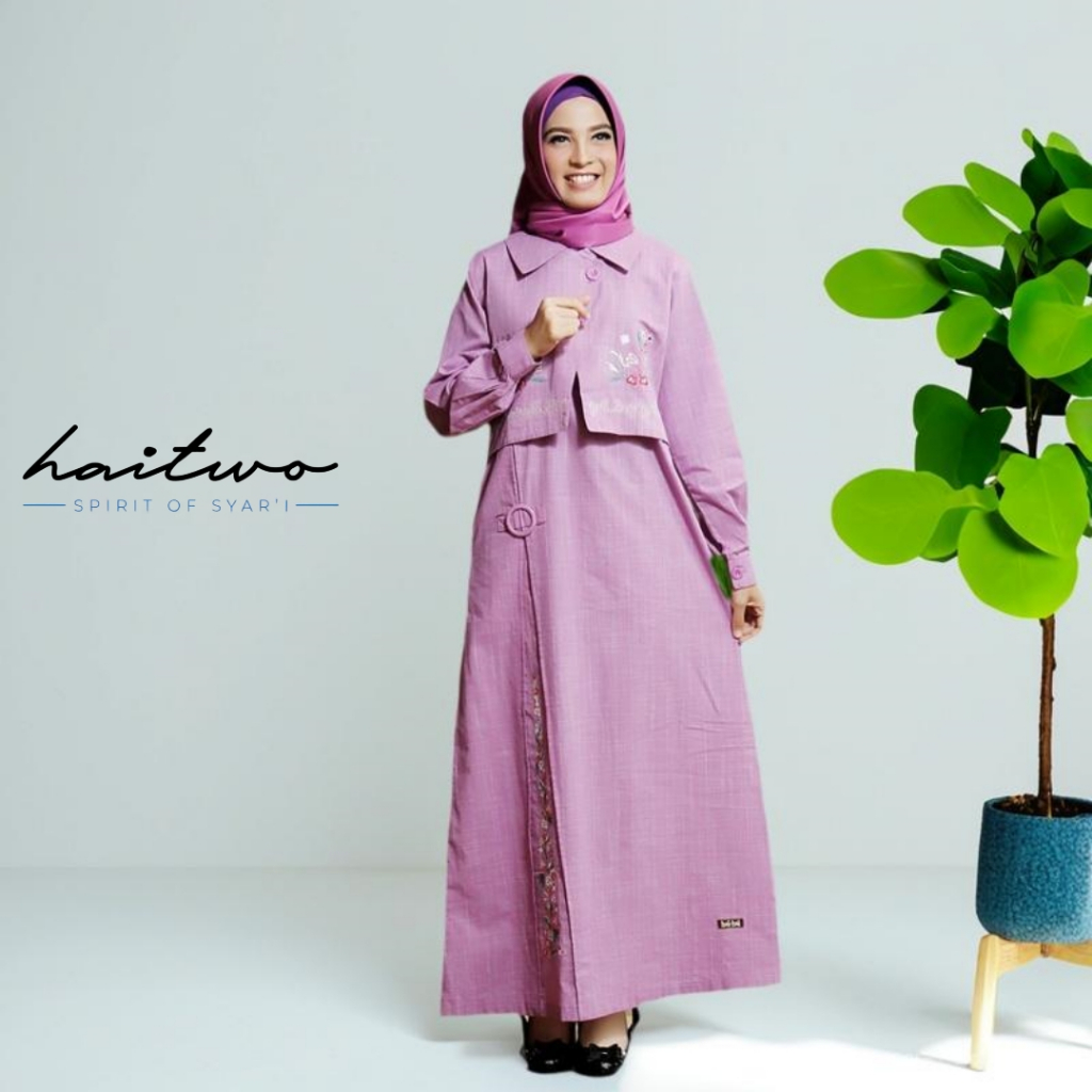 New Haitwo Gamis Dress Muslimah GM 09 katun donggala GM 9 Premium Haihai