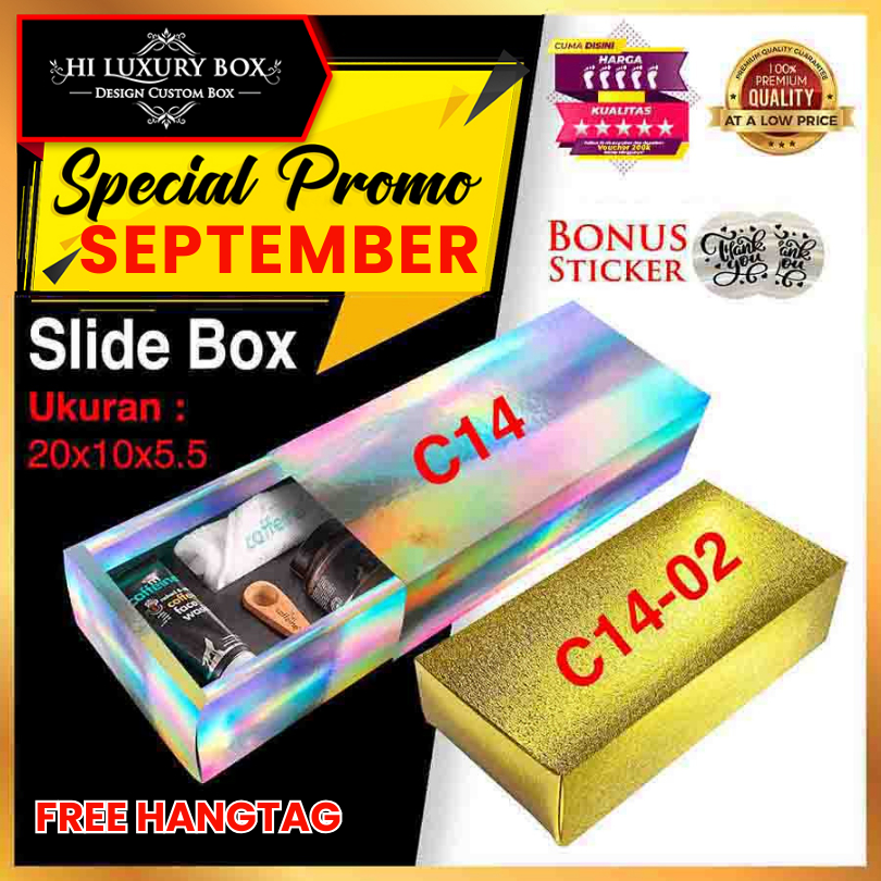 

Kotak Hologram|Kado|Hampers|Souvenir|Slide Box|Dud|Packaging|C14