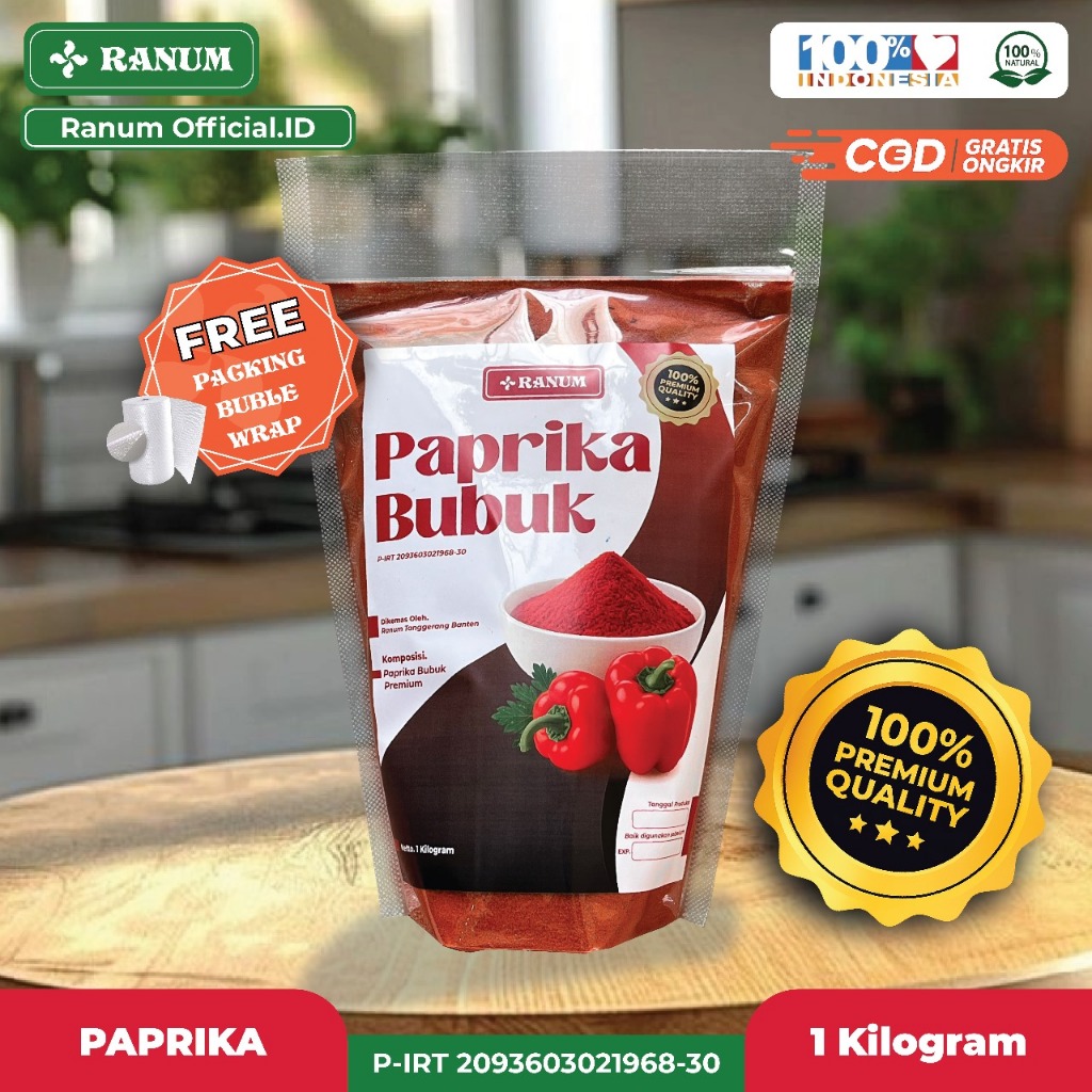 

Paprika Bubuk Asli 100% Paprika Powder | Bumbu Masakan, Marinasi, Taburan Makanan