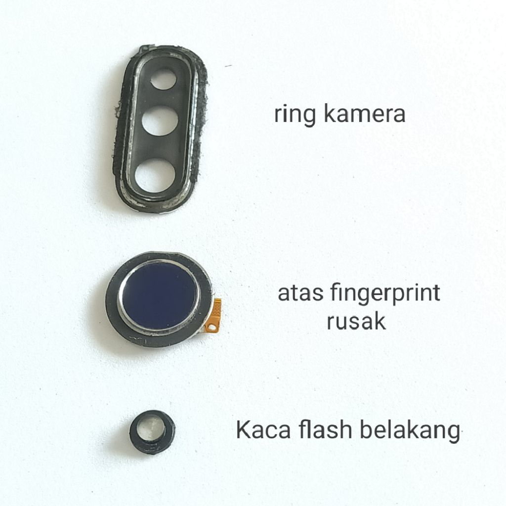 Kaca lampu flash ring kamera Realme 3 Second bekas Copotan