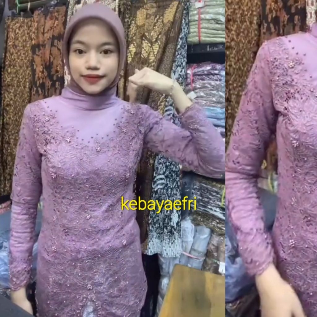 [Penawaran Khusus] [Live] kebaya sabrina / Brokat Wisuda Atasan Pesta Kondangan Baju Wanita  Lamaran