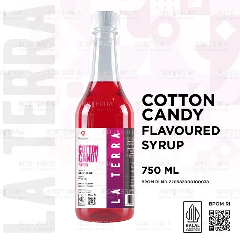 

La Terra Syrup Cotton Candy 750 ml | Flavor Sirup Minuman Rasa Permen Karet