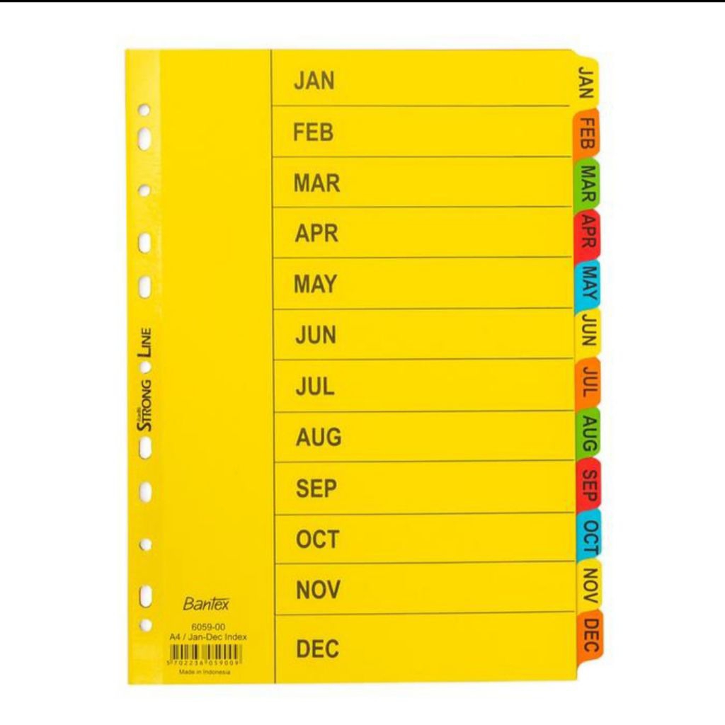 

Bantex Divider / Pembatas Dokumen Indexes A4 6059