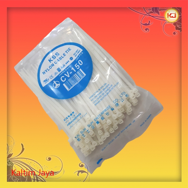 

Kabel Ties 15cm KSS (150mm 15 cm 150 mm Cable Tie Tis Hitam Putih)