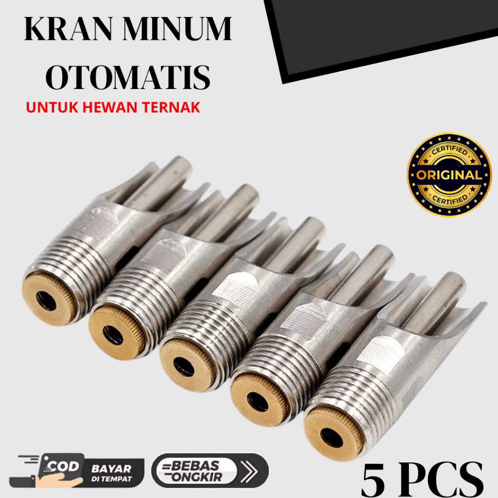 Kran Minum Otomatis Hewan Ternak Kran Babi , Kambing, Domba, Kelinci, Bahan Stainless Nipple Drinker