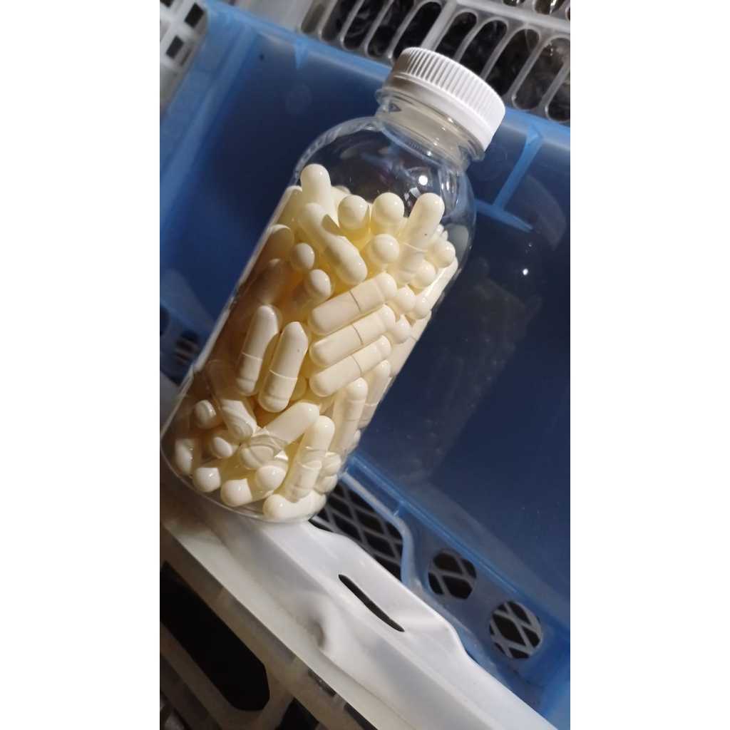 Putih Susu 100 Cangkang Kapsul kosong, Kapsul Kosong / ukuran no 0 / CAPSUGEL / KAPSULINDO Halal