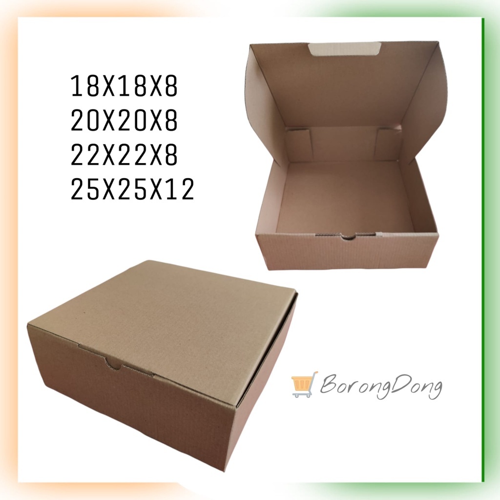 Corrugated Box / Dus Kue / Kotak Kue 25x25x12 Cm