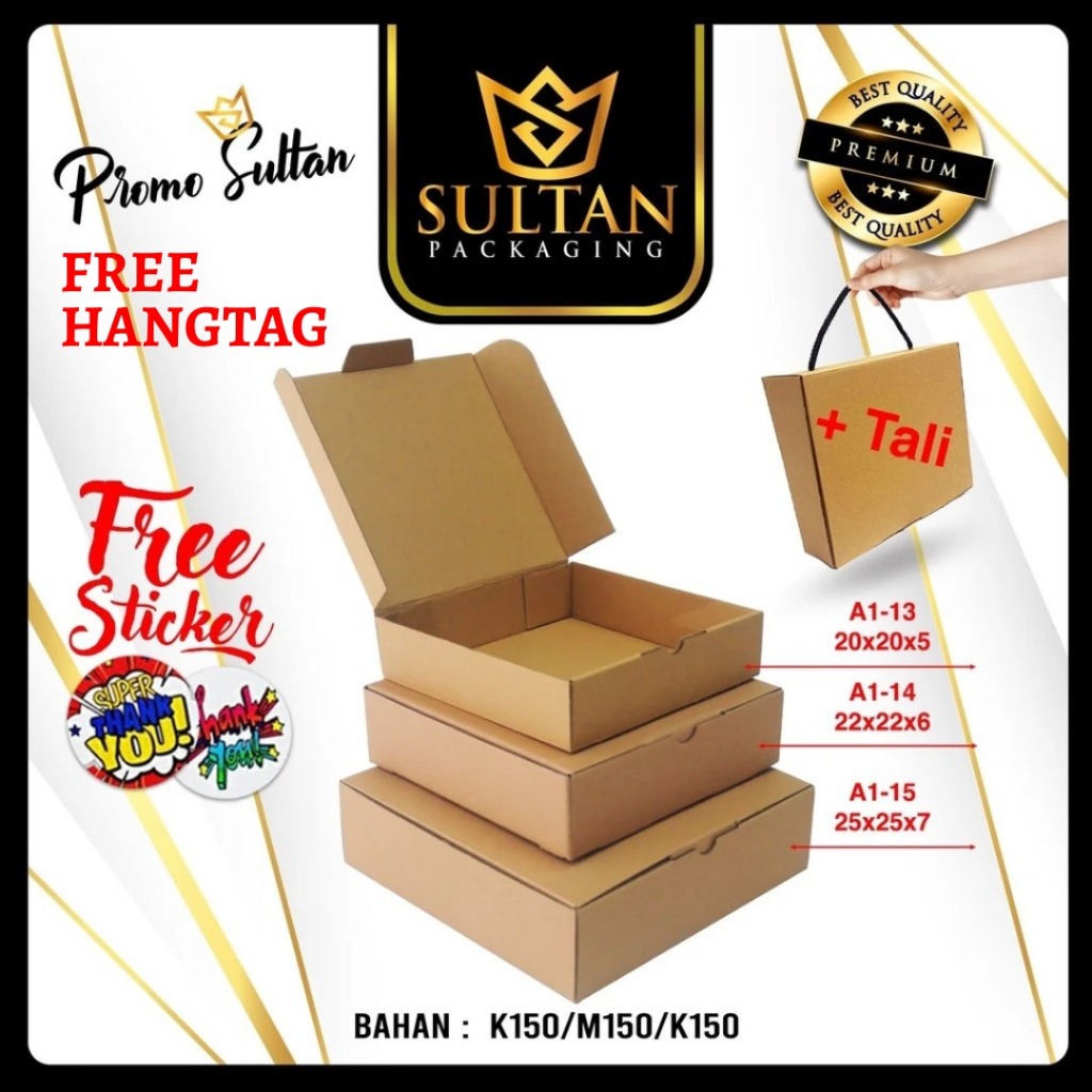 

Cake Box - Pizza Box - Kotak Makanan Coklat Polos Murah - A1-13