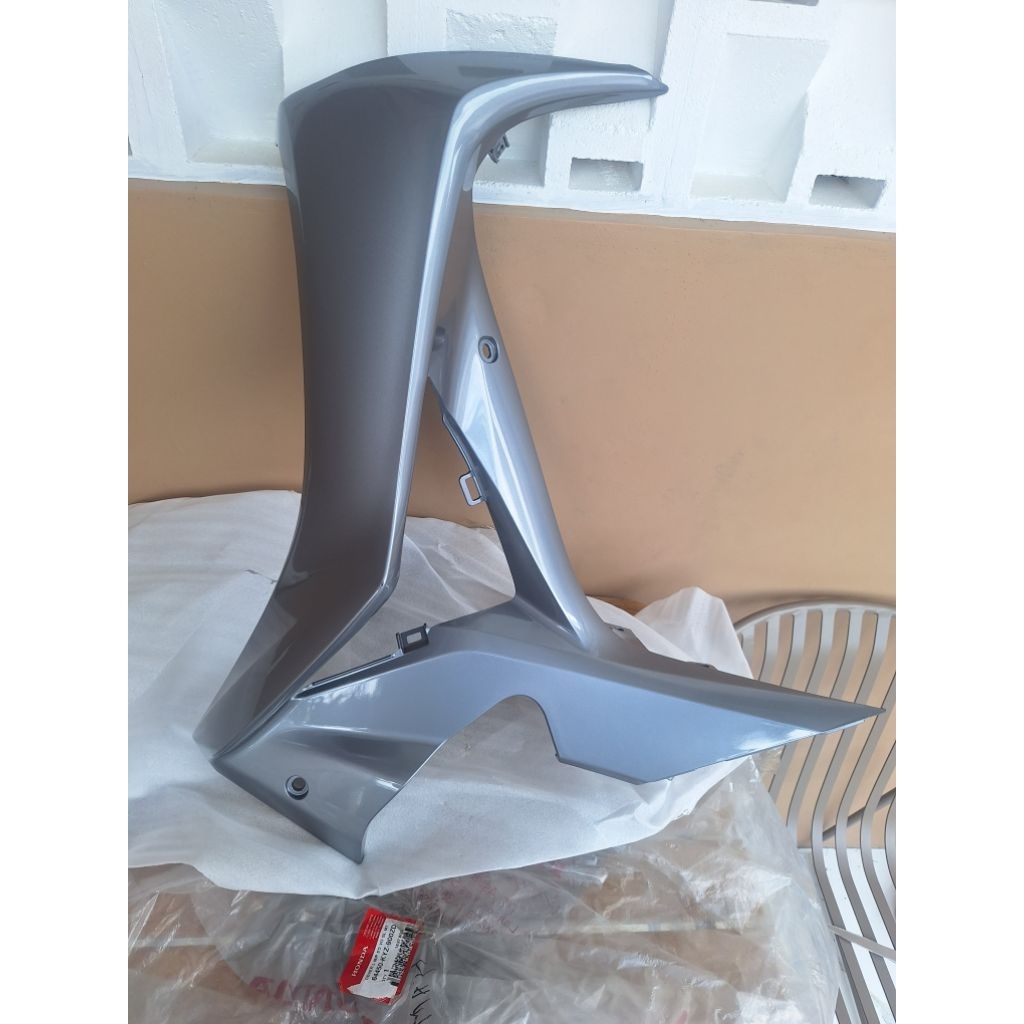 cover sayap sebeng tebeng honda Supra x125 X 125 helm silver metalik lembayung violet L kiri origina