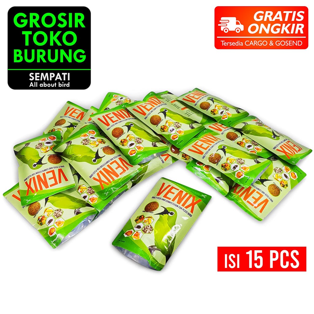 SEMPATI GROSIR Venix Pur Pakan Pleci Booster High Protein Dosis Full Ngebren Isi 15 Pcs Voer Makanan